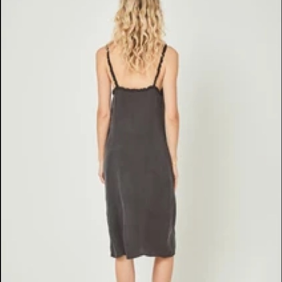 Black slip dress August the label Honey black silky day to night dress size US 4 - Picture 2 of 5